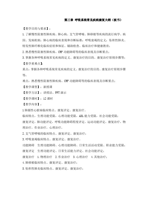 呼吸系统常见疾病康复