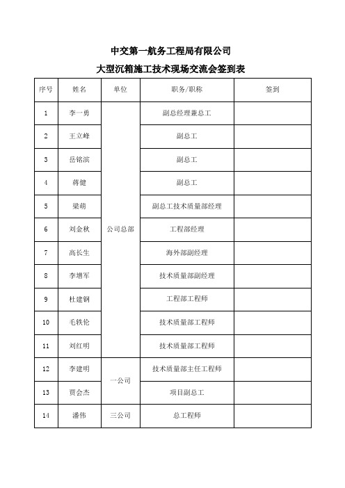 签到表