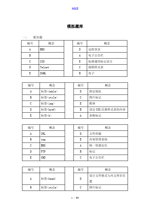 电大2018年Dreamweaver网页设计机考大全