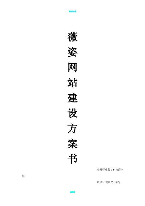 薇姿时尚网建设方案