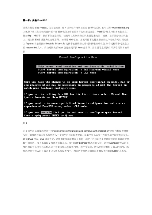 freeBSD 安装 组建家庭网络