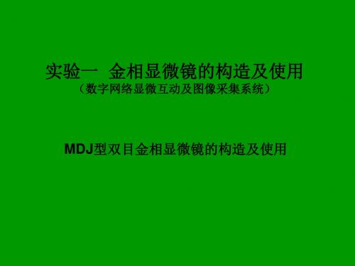 金相显微镜结构-MDJ