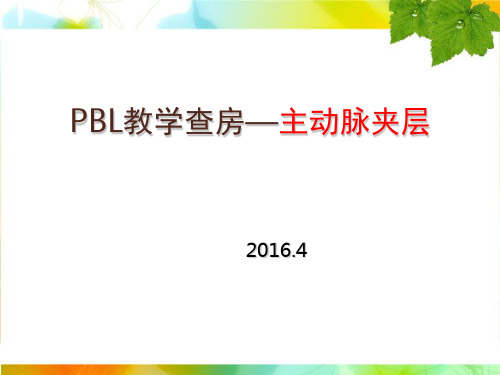 PBL教学查房主动脉夹层(教学PPT)