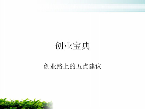创业必备的葵花宝典模版(PPT32张)