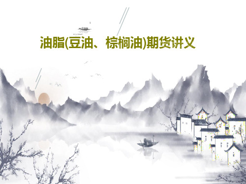 油脂(豆油、棕榈油)期货讲义PPT文档共45页