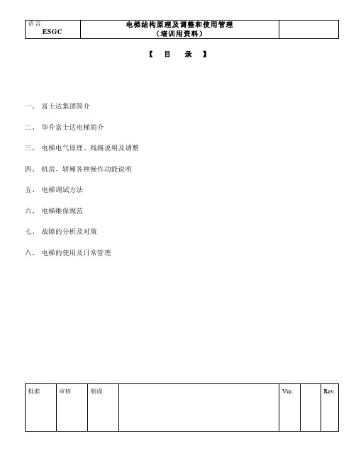 富士达电梯资料