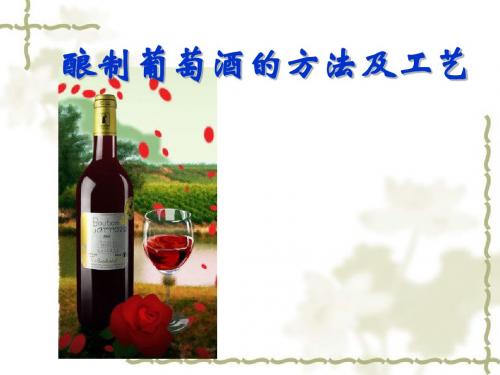 酿制葡萄酒的方法及工艺-PPT文档资料