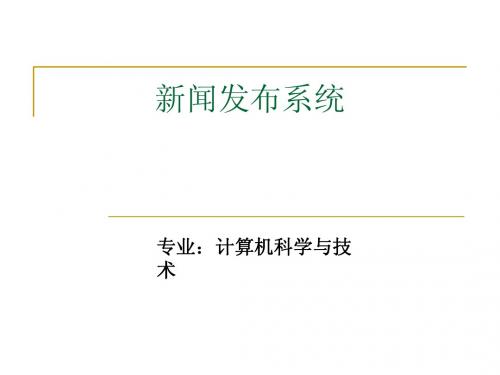 新闻发布系统ppt