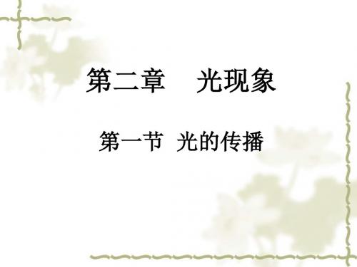 第一节《光的传播》