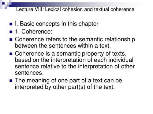 lecture VIII