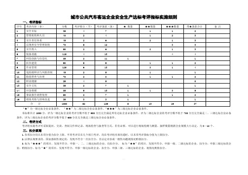 城市公交达标细则定稿