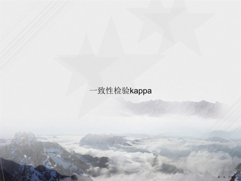 一致性检验kappa讲课文档