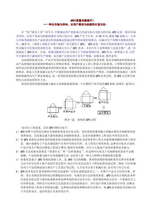 QFD(质量功能展开)