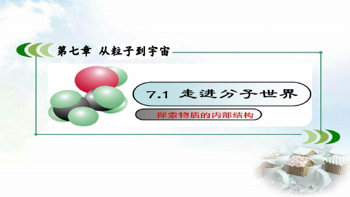苏科版八年级物理下册   第七章第一节 7.1走进分子世界   课件21张PPT