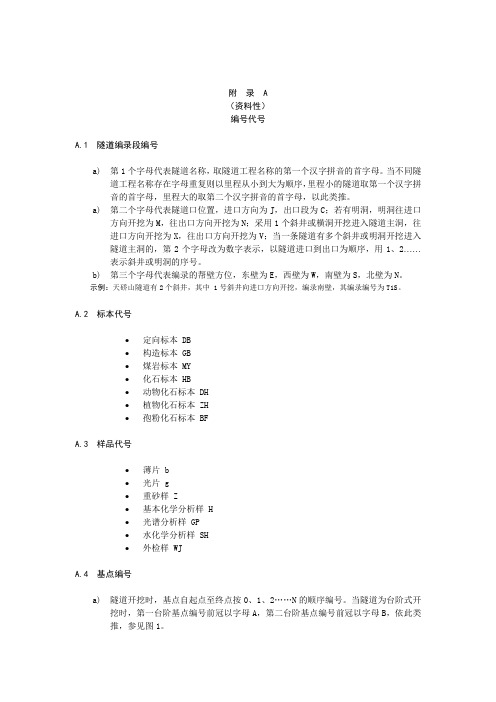 重大线状工程隧道地质编录编号代号、基点基线、影像记录表、不同情形下绘图方法、隧道工程采、送样单