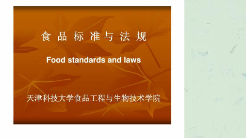 食品标准与法规课件