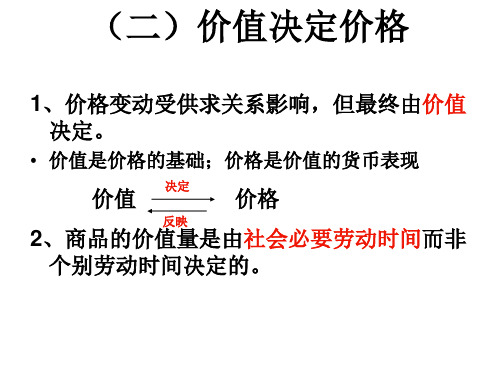 价值决定价格