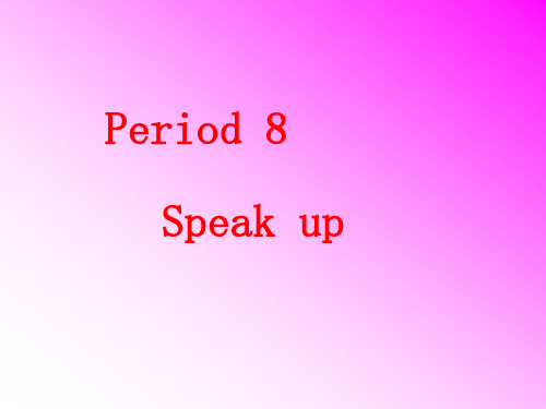 英语：Unit-1.8《Speak-up》课件(译林牛津版八年级下)