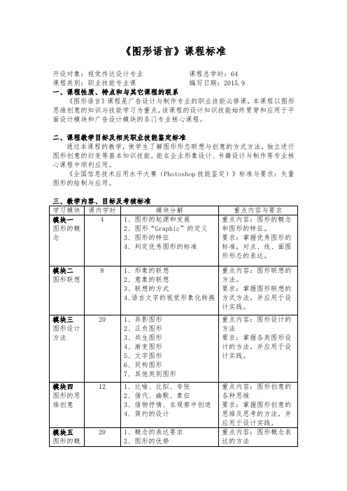 《图形创意》课程标准