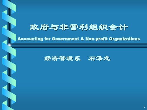 政府与非营利组织会计 第一章