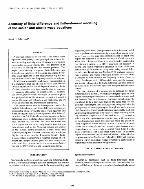 Accuracy of finite-difference and finite-element modeling of the scalar and elastic wave equation