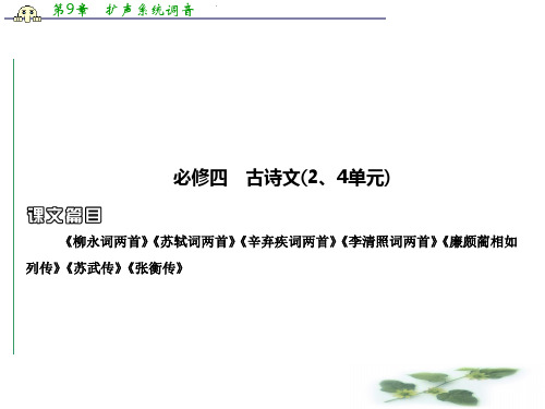 高考语文安徽总复习课件：教材基础梳理必修4-2 古诗文