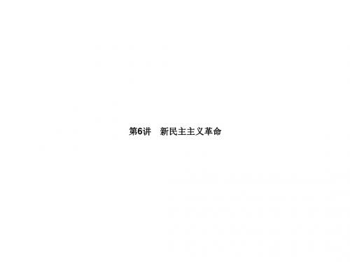 2013届高三历史一轮复习课件人民版第6讲 新民主主义革命