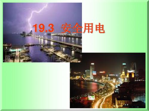 19.3 安全用电 人教版 课件ppt