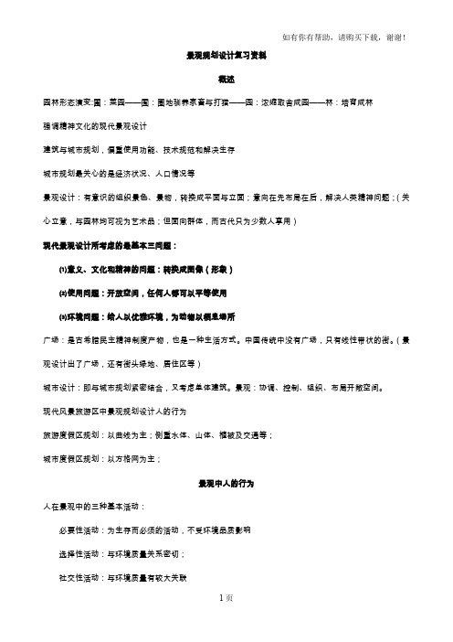 景观规划设计笔记刘滨谊第三版