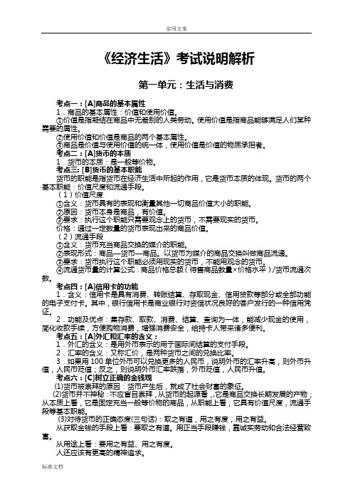 2017年政治学业水平测试最新知识点整理