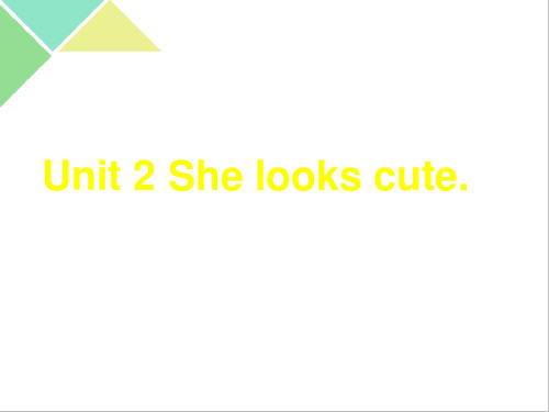 五年级上册英语课件-Unit 2 She looks cute _人教(精通)X秋