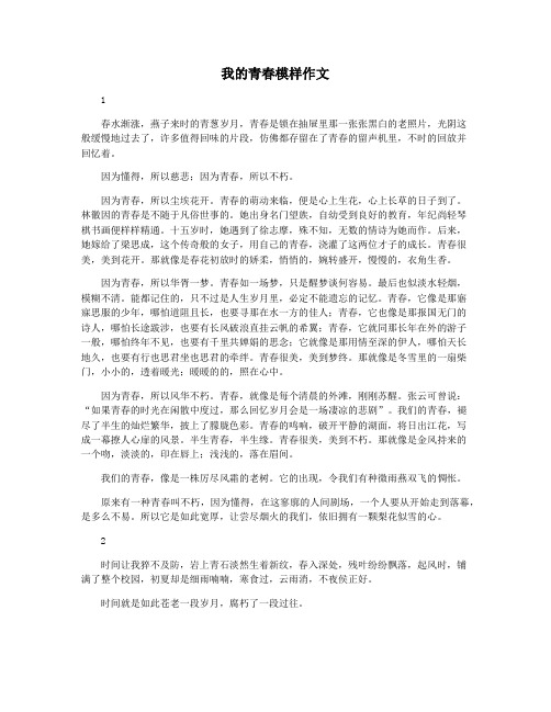 我的青春模样作文