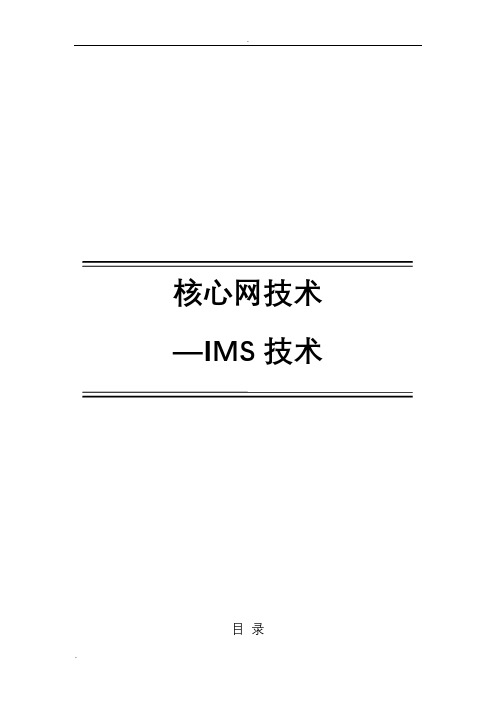 核心网技术-IMS技术