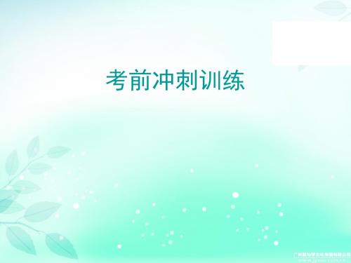 广东2019年中考语文总复习备必备课件：基础冲刺训练(共111张PPT)