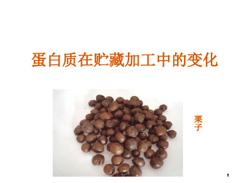 蛋白质在贮藏加工中的变化精品课件