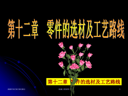 第十二章零件的选材及工艺路线