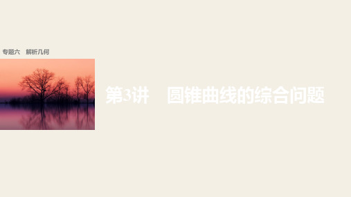 2018版高考数学理江苏专用大二轮总复习与增分策略配套课件：专题六 解析几何 第3讲 精品