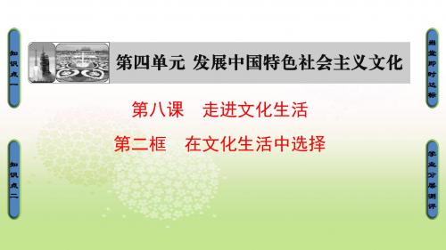 2018-2019学年高中政治人教版必修三(课件)第四单元 发展中国特色社会主义文化 第8课 第2框