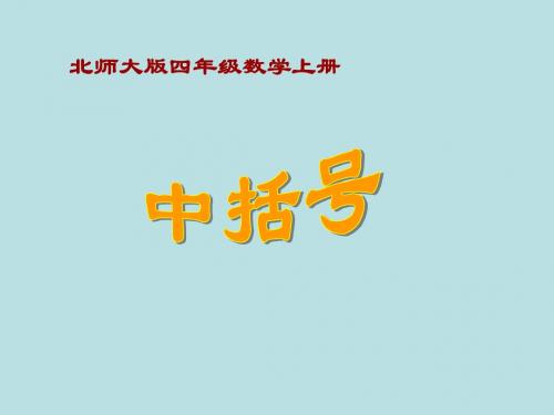 北师大版数学四年级上册《中括号》课件