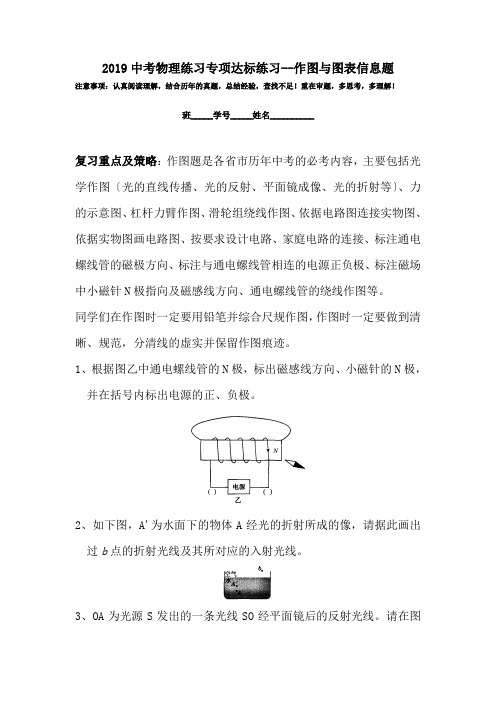 2019中考物理练习专项达标练习--作图与图表信息题.doc