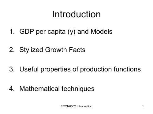 ECON6002_Macroeconomic Analysis_2010 Semester 1_Lecture 1 Introduction