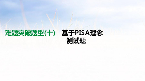 中考数学难题突破题型10  基于PISA理念测试题