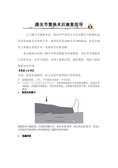 膝关节置换术后康复指导