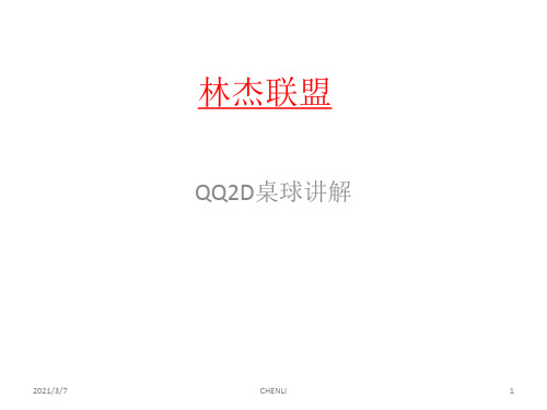 2D桌球弧弹教学PPT课件