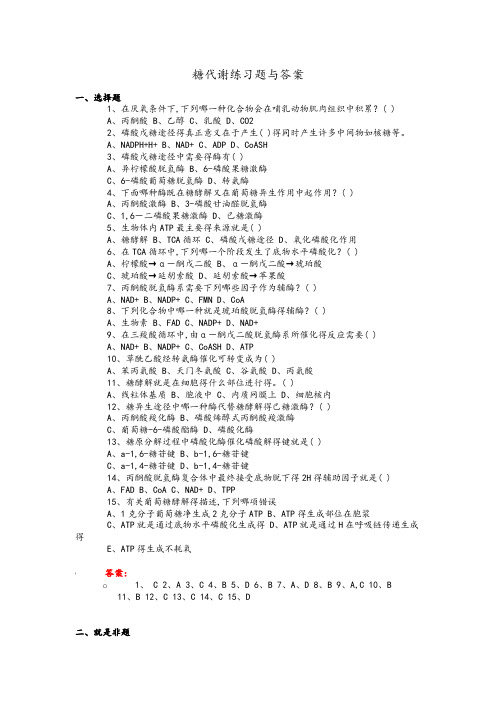 生化2复习题