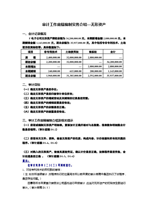 案例介绍 无形资产