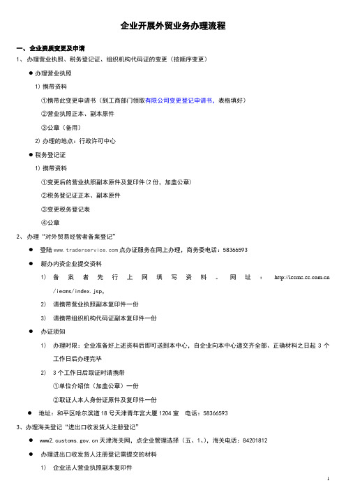 外贸业务办理l流程