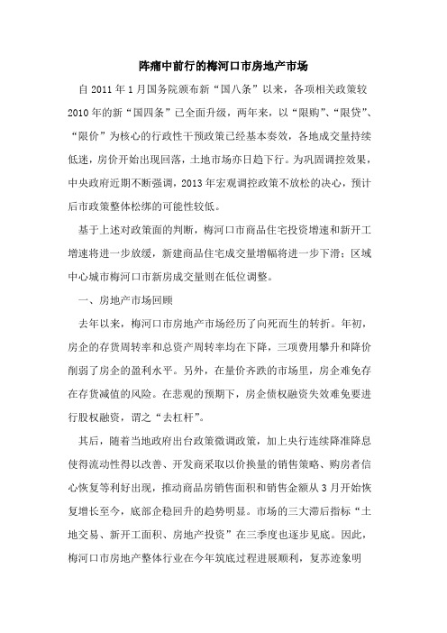 阵痛中前行的梅河口市房地产市场