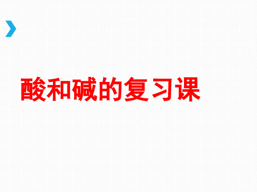 初中化学《酸和碱》中考复习PPT
