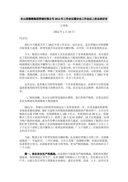 王清海讲话